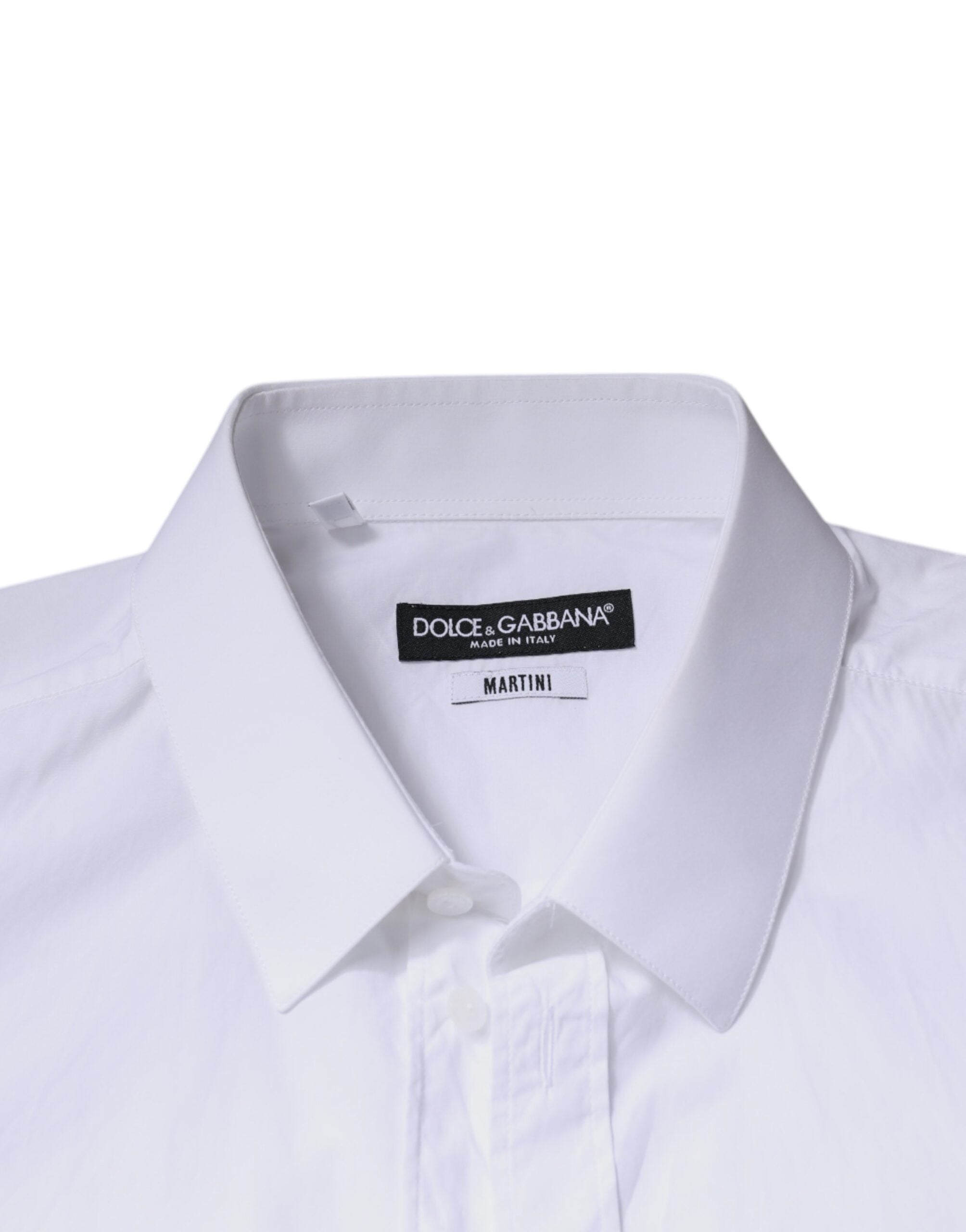 Dolce & Gabbana Beyaz Pamuklu Gömlek MARTINI Slim Fit